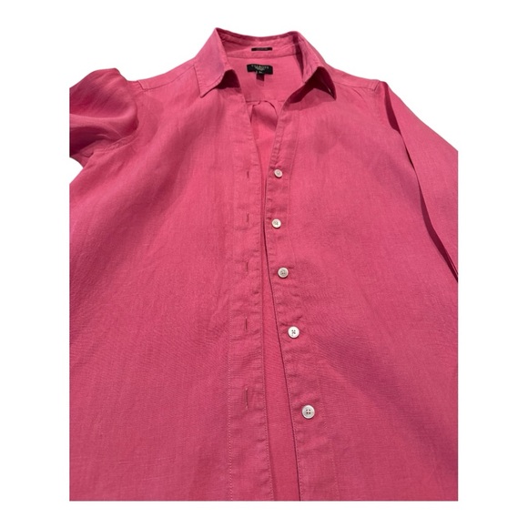 Talbots Pure Irish Linen Button-Up Shirt – Pink – Size 6P C021 - Picture 5 of 8